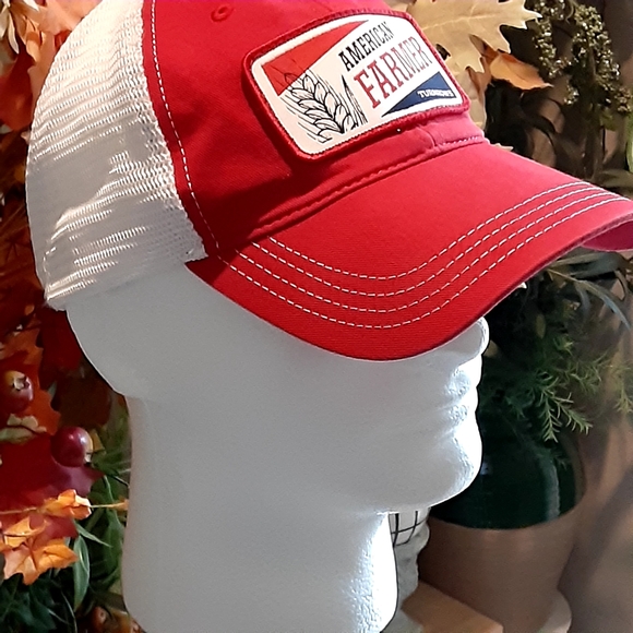 AMERICAN FARMER, TURNROWS,  Cotton Blend Snap Back Trucker Hat by Richardson - Picture 6 of 8